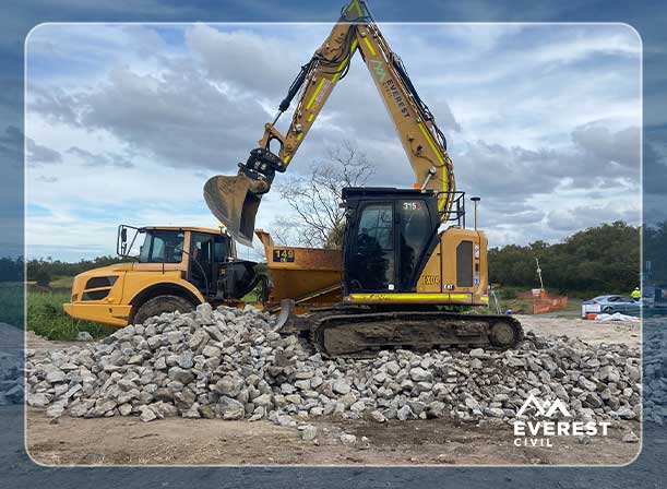 Commercial Building Site Works at Everest Civil, Australia